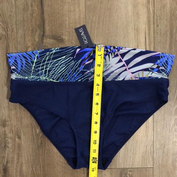 NWT! - FIGLEAVES Ultraviolet Palm Fold Bikini Swim Brief Bottom - Picture 8 of 8